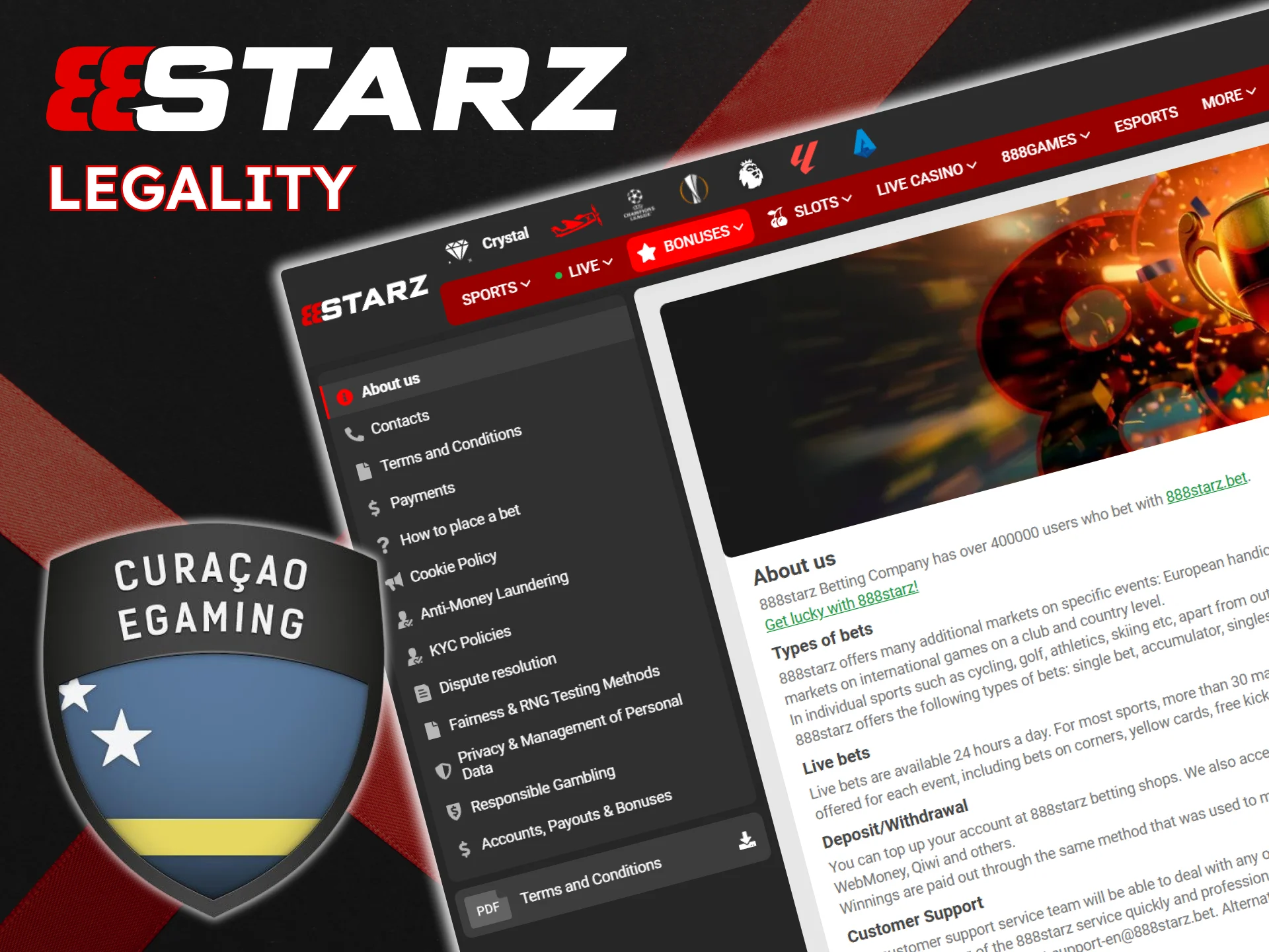 The 888Starz website is legal in India and operates in accordance with regulations.