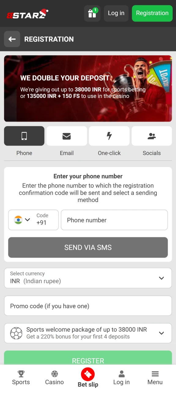 Create an 888Starz account to start betting on ice hockey.