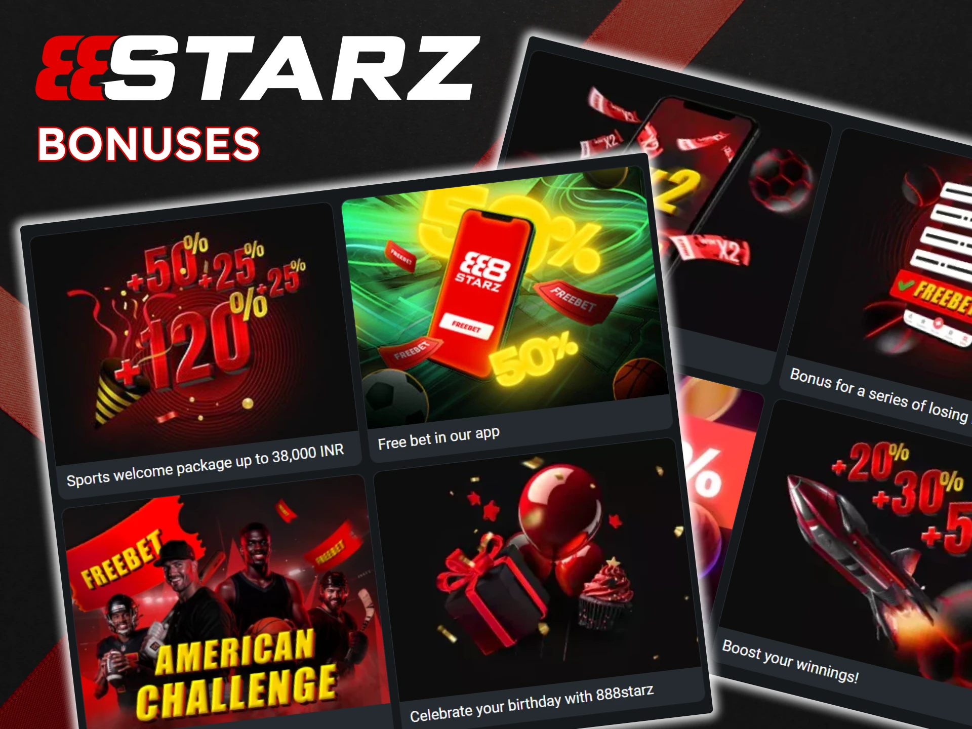 Check out the bonuses offered by 888Starz.